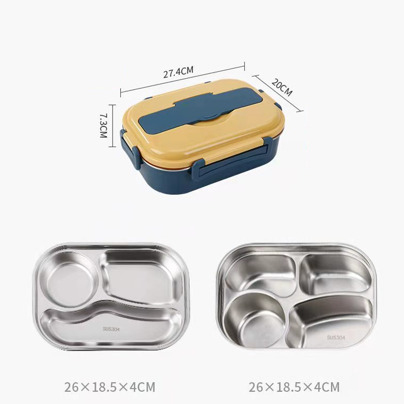 Boîte repas isotherme en acier inoxydable – Bentobox compartimentée – Étanche et isolante pour le travail, l’école et les pique-niques | Sansoti