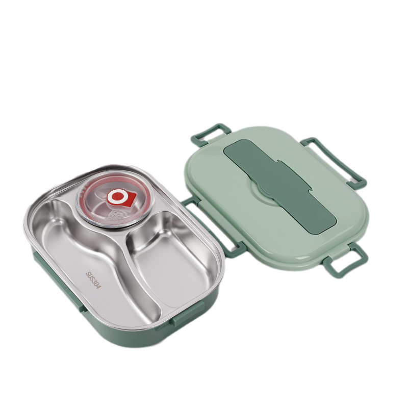 Boîte repas isotherme en acier inoxydable – Bentobox compartimentée – Étanche et isolante pour le travail, l’école et les pique-niques | Sansoti
