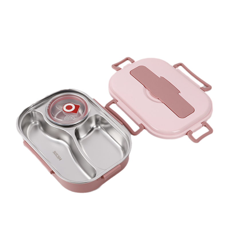 Boîte repas isotherme en acier inoxydable – Bentobox compartimentée – Étanche et isolante pour le travail, l’école et les pique-niques | Sansoti