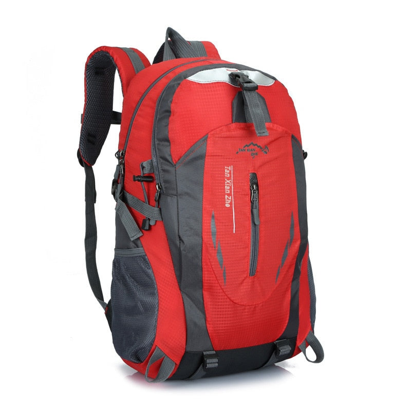 Wasserdichter Outdoor-Rucksack, 50 l, Nylon, Schwarz, Grün, Blau, Orange, Rot, zum Camping, Wandern, Reisen und Rucksackreisen | Sansoti