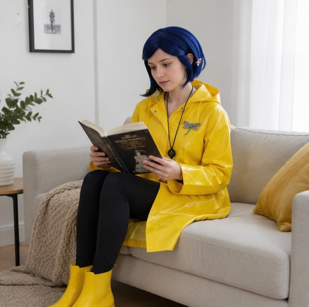 Gele Regenjas Cosplay Kostuum Halloween Trenchcoat Anime Conventie Feest Verkleedkleding Carnaval Outfit | Sansoti