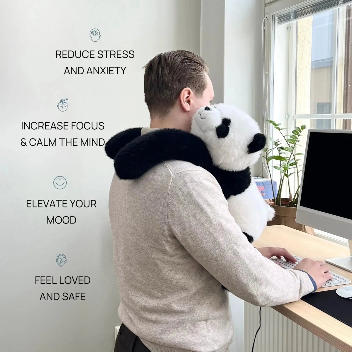 Knuffelkussen tegen Stress – Ultra Zacht Knuffelmaatje voor Rust & Ontspanning | Sansoti SOFTSEM