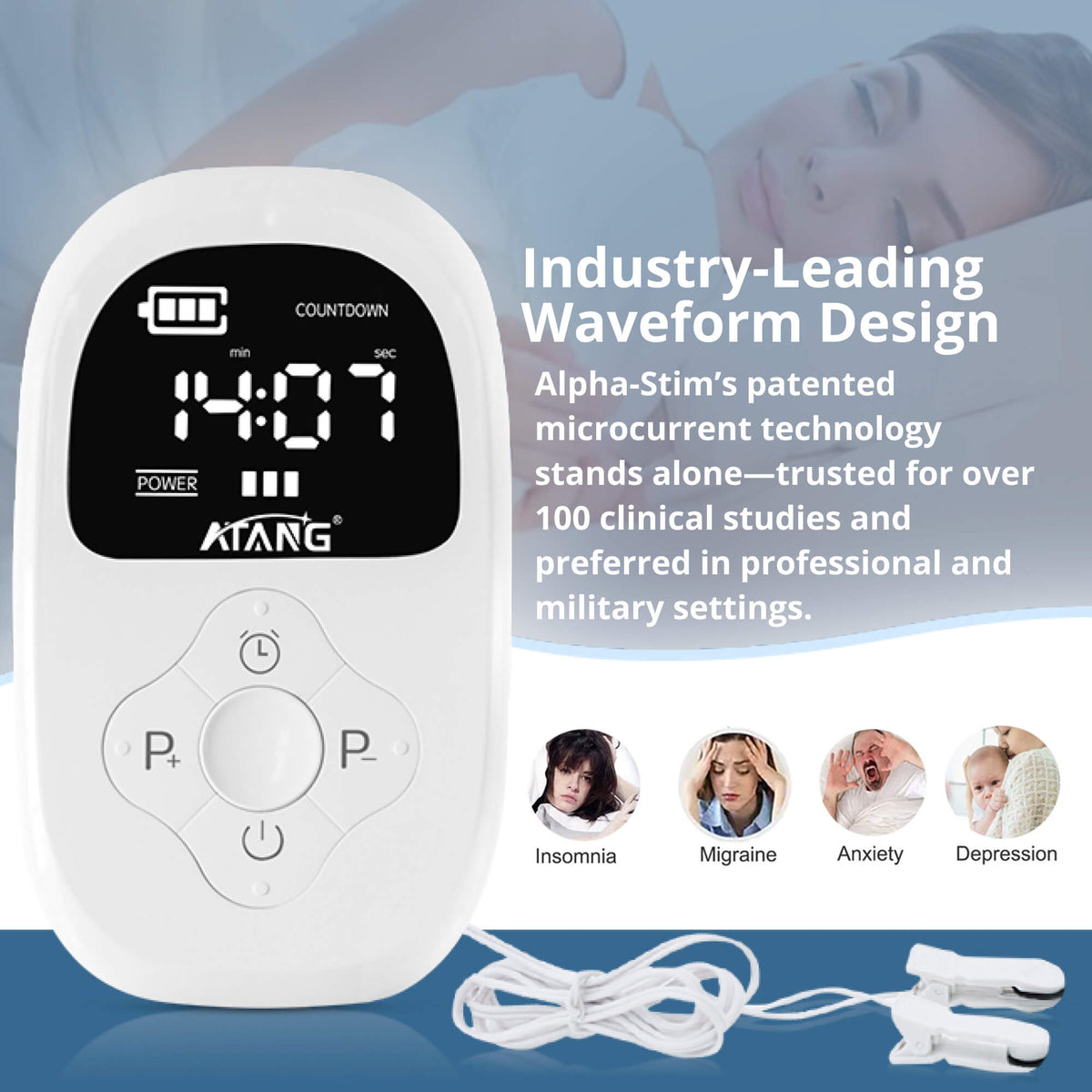 Appareil de relaxation à microstimulation électrique rechargeable pour optimiser le sommeil et réduire le stress à domicile | Sansoti