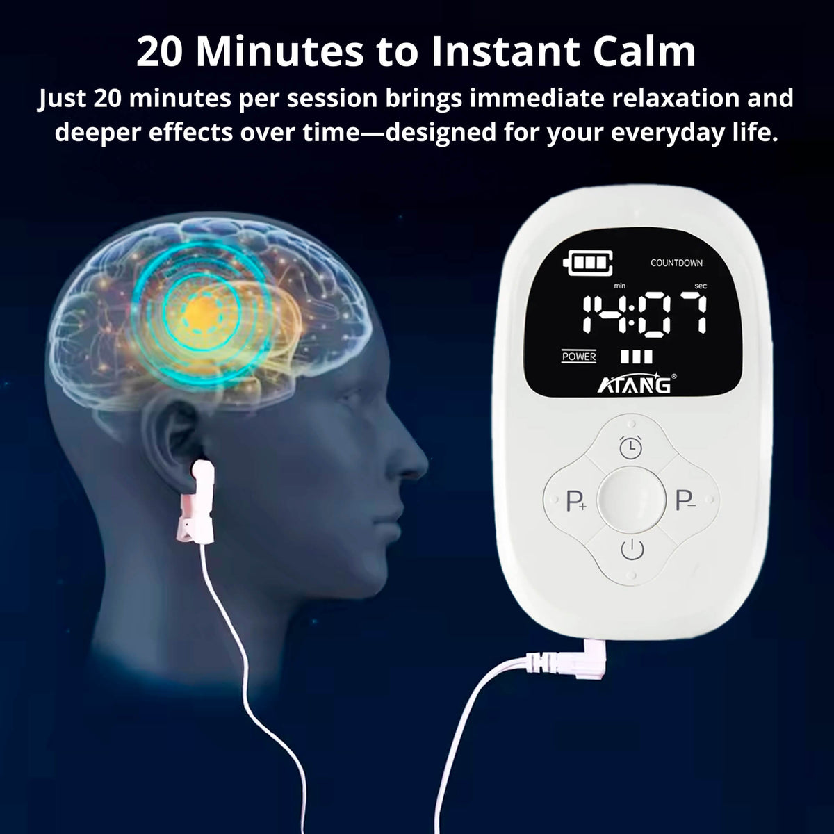 Appareil de relaxation à microstimulation électrique rechargeable pour optimiser le sommeil et réduire le stress à domicile | Sansoti