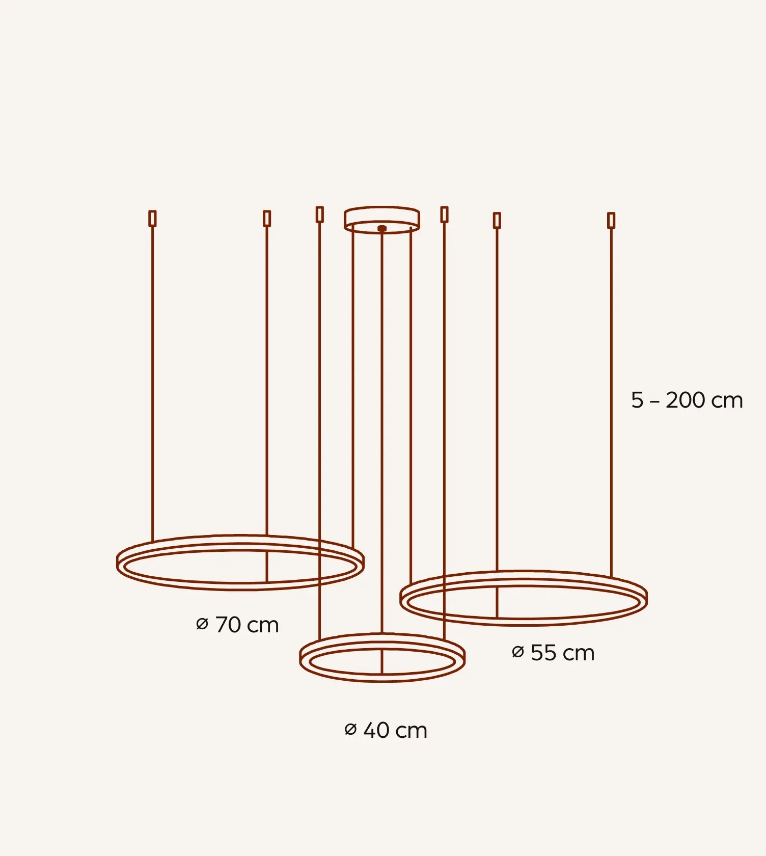 LED Hanglamp Ringen Zwart Wit Goud Dimbaar 70W Aluminium Modern | Sansoti