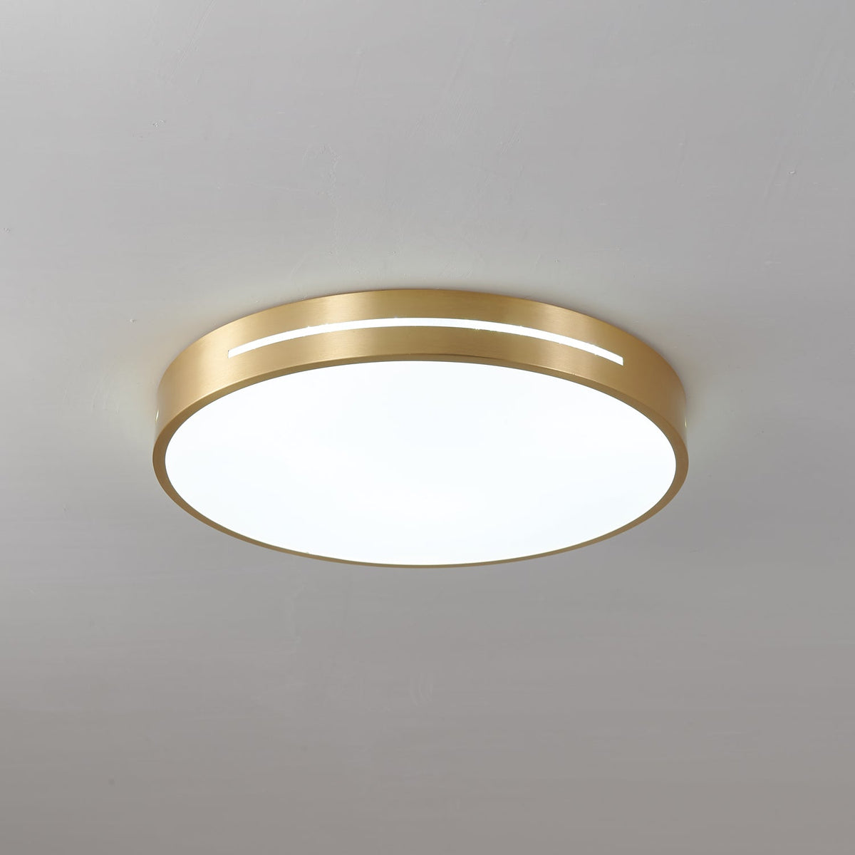 Minimalistische Plafondlamp Messing LED Rond Vierkant Strak Design Moderne Plafondverlichting Woonkamer | Sansoti