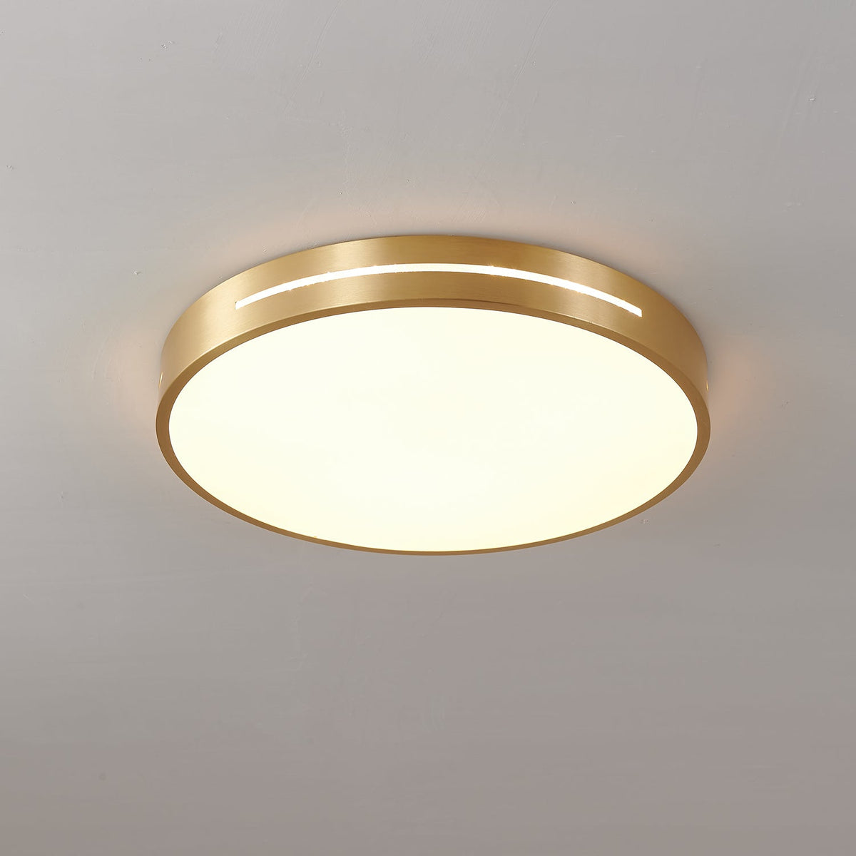 Minimalistische Plafondlamp Messing LED Rond Vierkant Strak Design Moderne Plafondverlichting Woonkamer | Sansoti