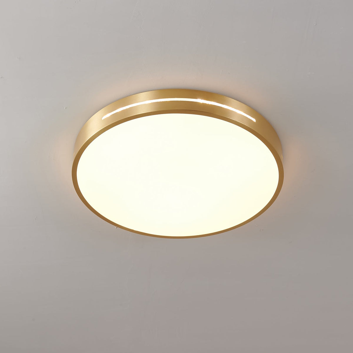 Minimalistische Plafondlamp Messing LED Rond Vierkant Strak Design Moderne Plafondverlichting Woonkamer | Sansoti