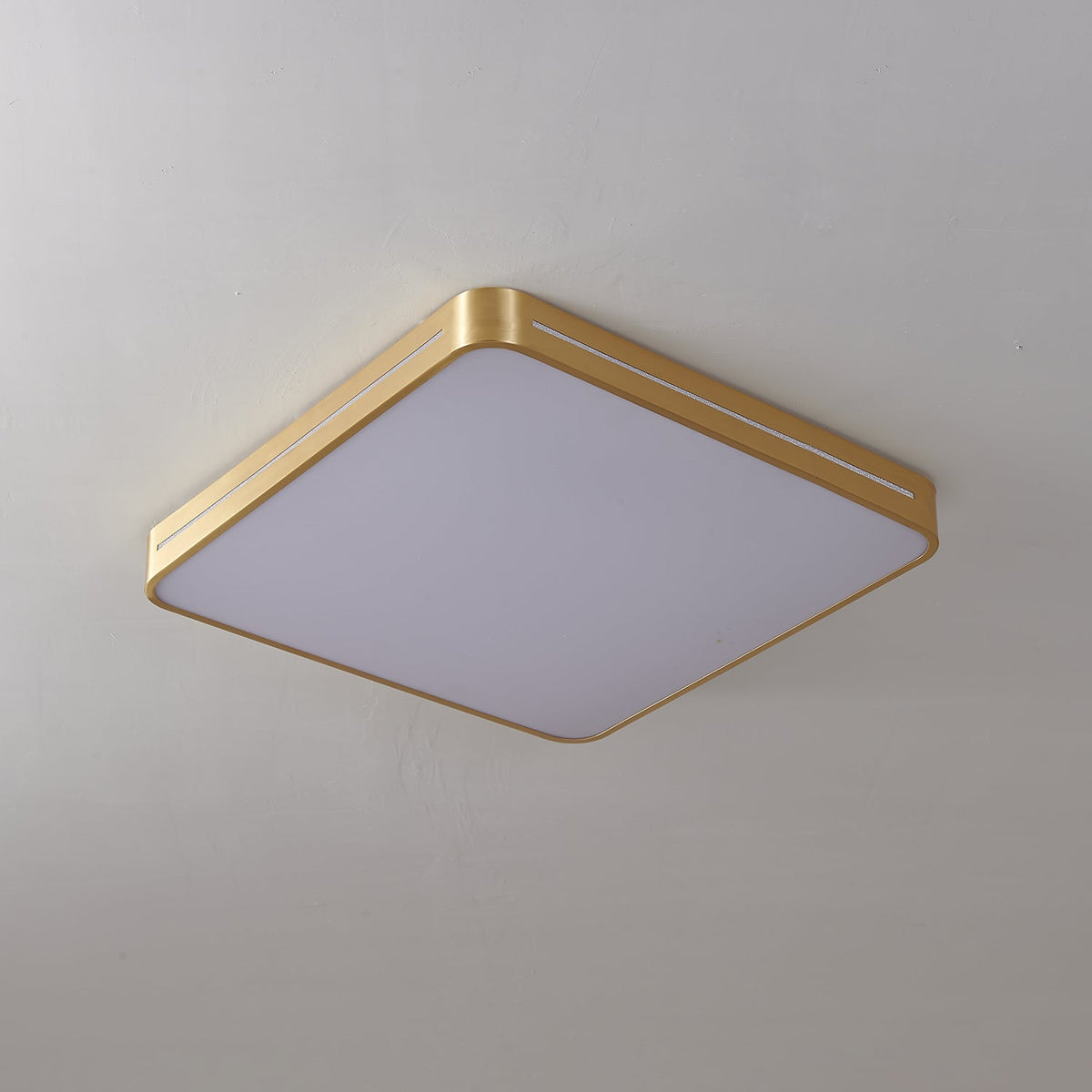 Minimalistische Plafondlamp Messing LED Rond Vierkant Strak Design Moderne Plafondverlichting Woonkamer | Sansoti