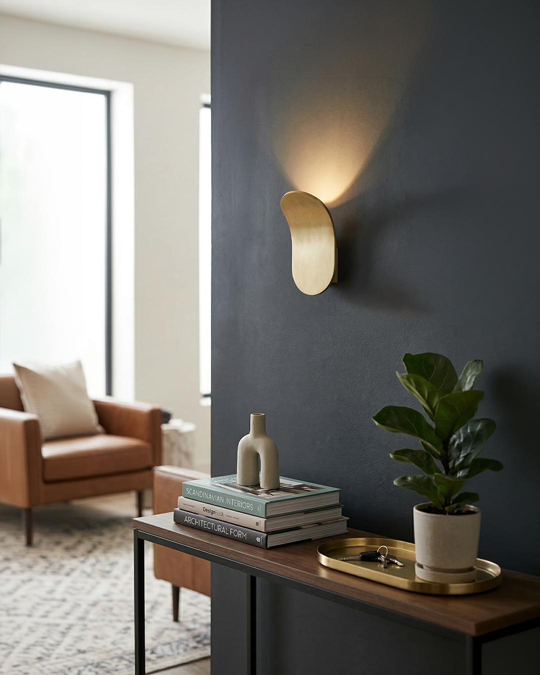 Gebogen Wandlamp Modern Minimalistisch Design Geborstelde Afwerking Diffuus Licht Decoratieve Wandverlichting voor Gang Slaapkamer Woonkamer | Sansoti
