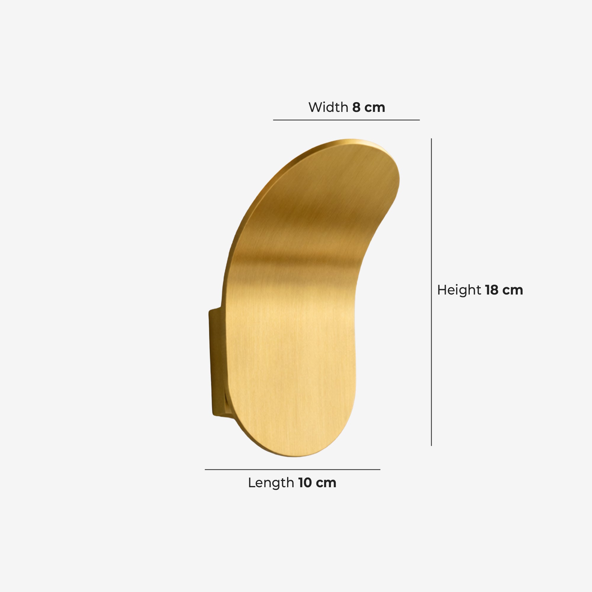 Gebogen Wandlamp Modern Minimalistisch Design Geborstelde Afwerking Diffuus Licht Decoratieve Wandverlichting voor Gang Slaapkamer Woonkamer | Sansoti