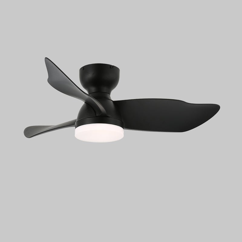 Moderne plafondventilator met verlichting en afstandsbediening zilver houtnerf 70cm | Sansoti