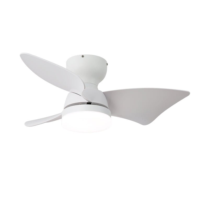 Moderne plafondventilator met verlichting en afstandsbediening zilver houtnerf 70cm | Sansoti