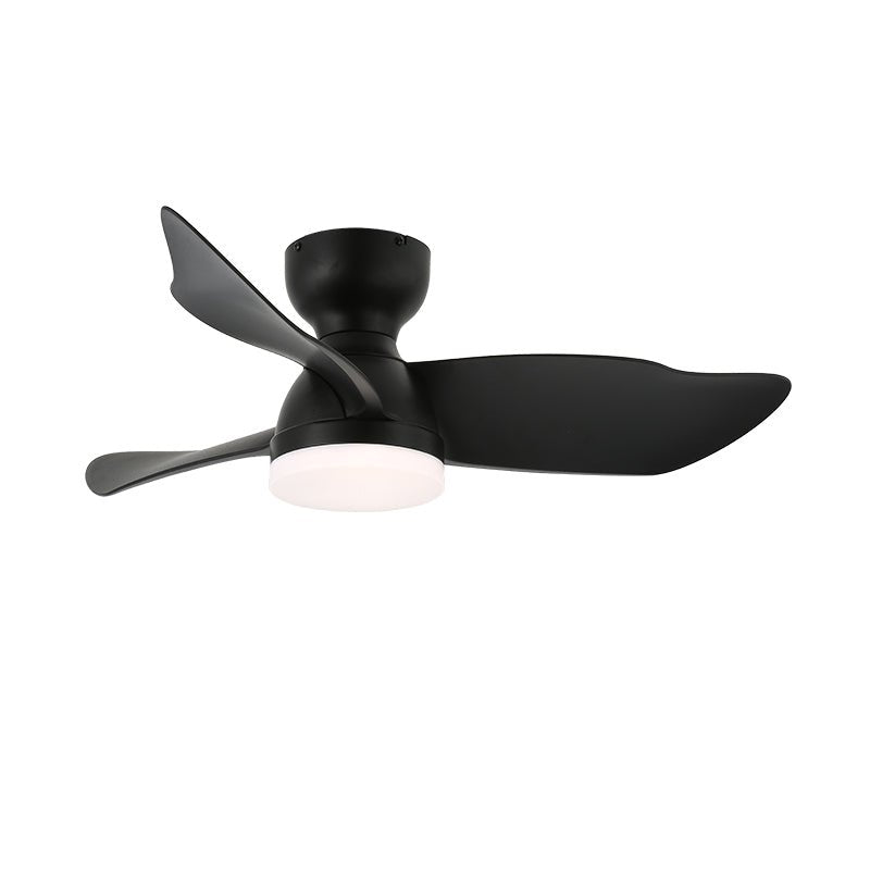 Moderne plafondventilator met verlichting en afstandsbediening zilver houtnerf 70cm | Sansoti