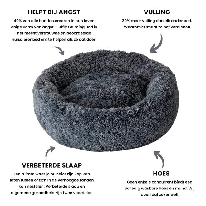 Panier rond pour animal de compagnie à bord surélevé, couchage moelleux pour chien ou chat, nid douillet avec coussin chaud | Sansoti