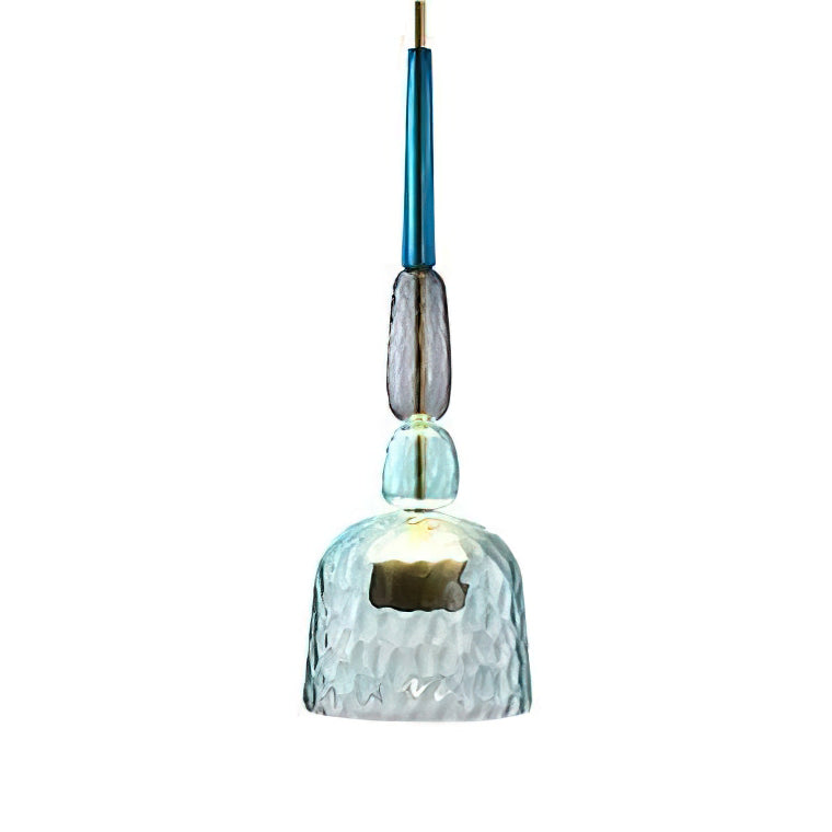 Glazen Hanglamp met Gekleurde Kap – Scandinavisch Verlichtingsdesign met Geïntegreerde LED – Macaron Jar Pendant Light | Sansoti