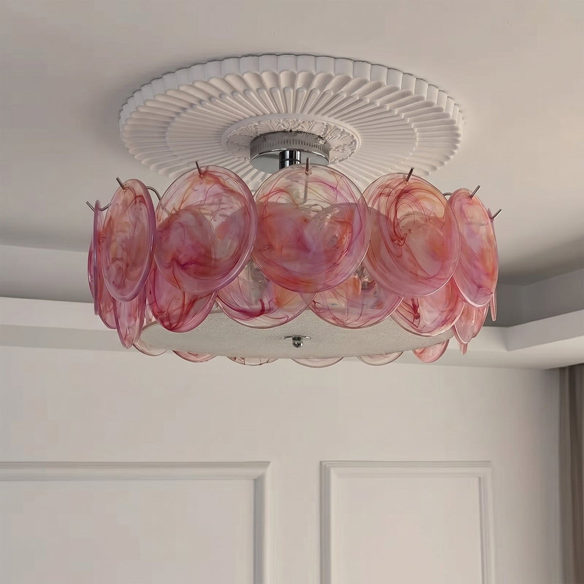 Ceiling Light Glass Globe Metal Chrome E14 Ambient Light Modern Scandinavian Interior Living Room Dining Room | Sansoti