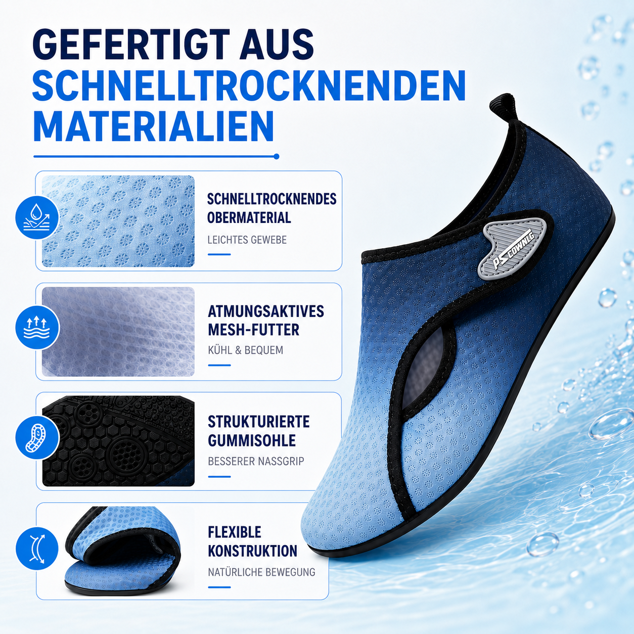 Waterschoenen Antislip Sokmodel Zwemmen Strand Yoga Surf Dive Unisex Sneldrogend Flexibel Watersport Barefoot | Sansoti