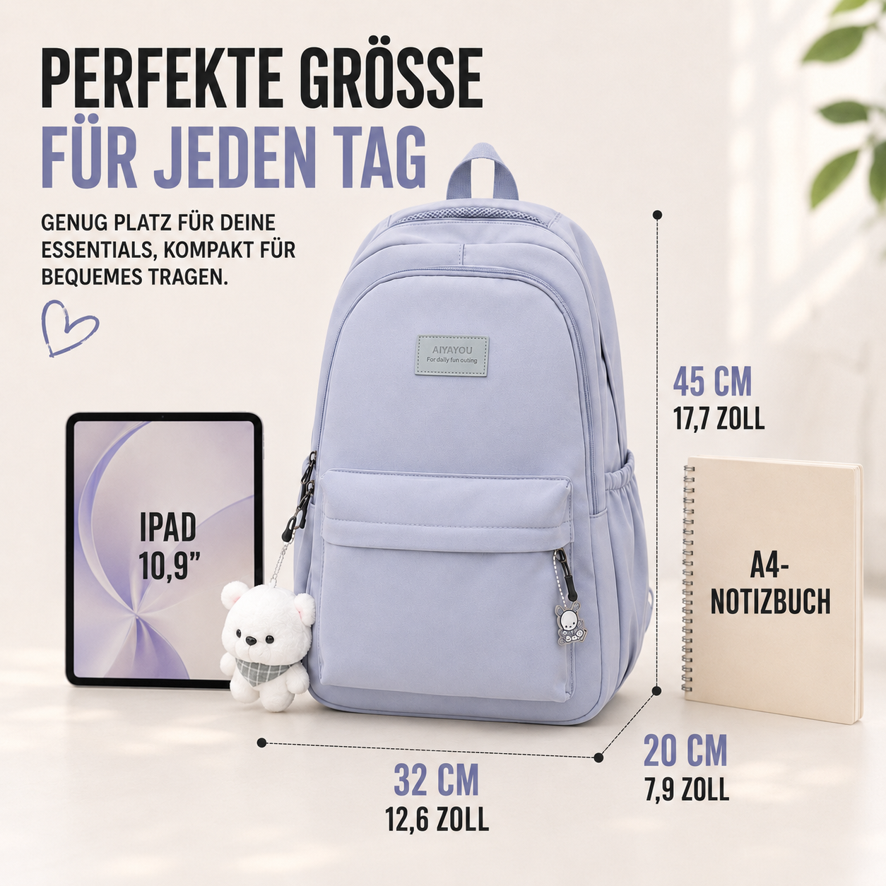 Dagelijkse Rugzak met Laptopvak Nylon 20-35L Gepolsterde Schouderbanden Ergonomisch Comfortabel Reizen Studie | Sansoti
