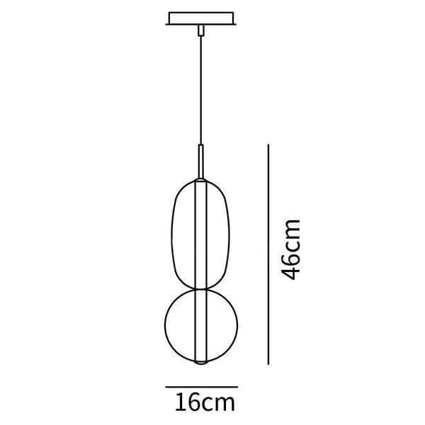 Hanglamp Gekleurd Glas Organisch Vormgegeven Retro Sfeerverlichting Woonkamer | Sansoti