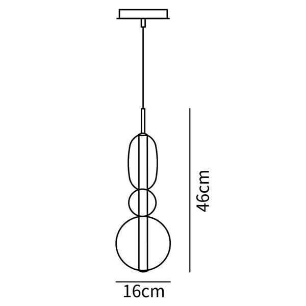 Hanglamp Gekleurd Glas Organisch Vormgegeven Retro Sfeerverlichting Woonkamer | Sansoti