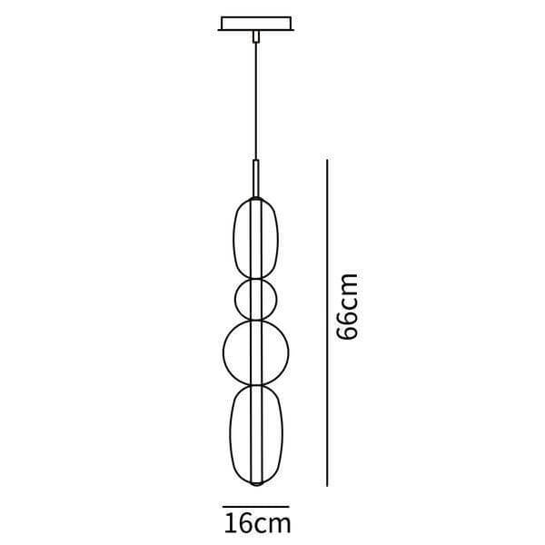 Hanglamp Gekleurd Glas Organisch Vormgegeven Retro Sfeerverlichting Woonkamer | Sansoti