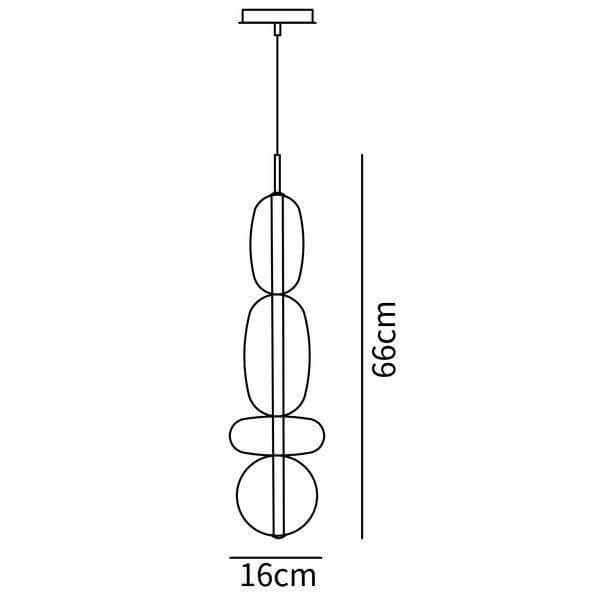 Hanglamp Gekleurd Glas Organisch Vormgegeven Retro Sfeerverlichting Woonkamer | Sansoti