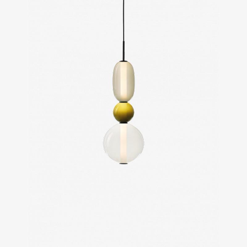 Hanglamp Gekleurd Glas Organisch Vormgegeven Retro Sfeerverlichting Woonkamer | Sansoti