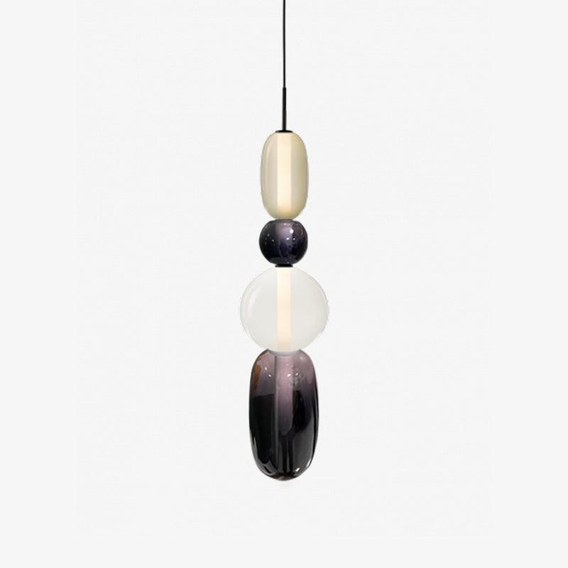Hanglamp Gekleurd Glas Organisch Vormgegeven Retro Sfeerverlichting Woonkamer | Sansoti