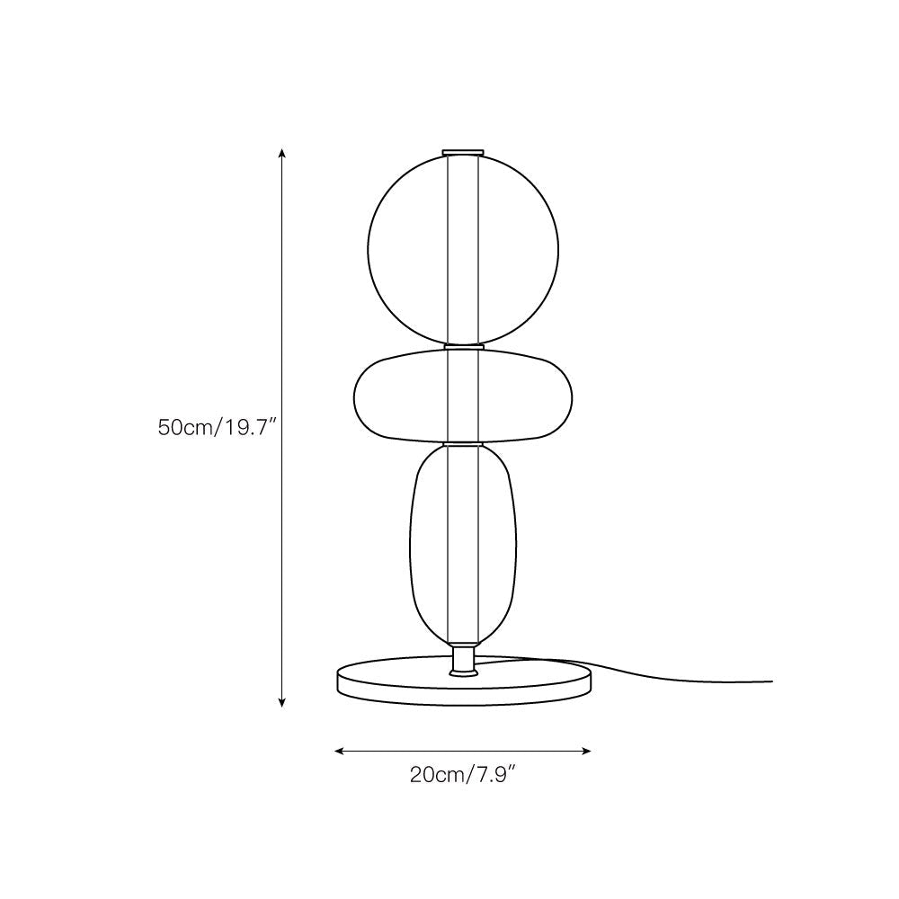 Lampe de table design en verre coloré, acrylique, LED à intensité variable avec télécommande, décorative et moderne pour une ambiance chaleureuse | Sansoti