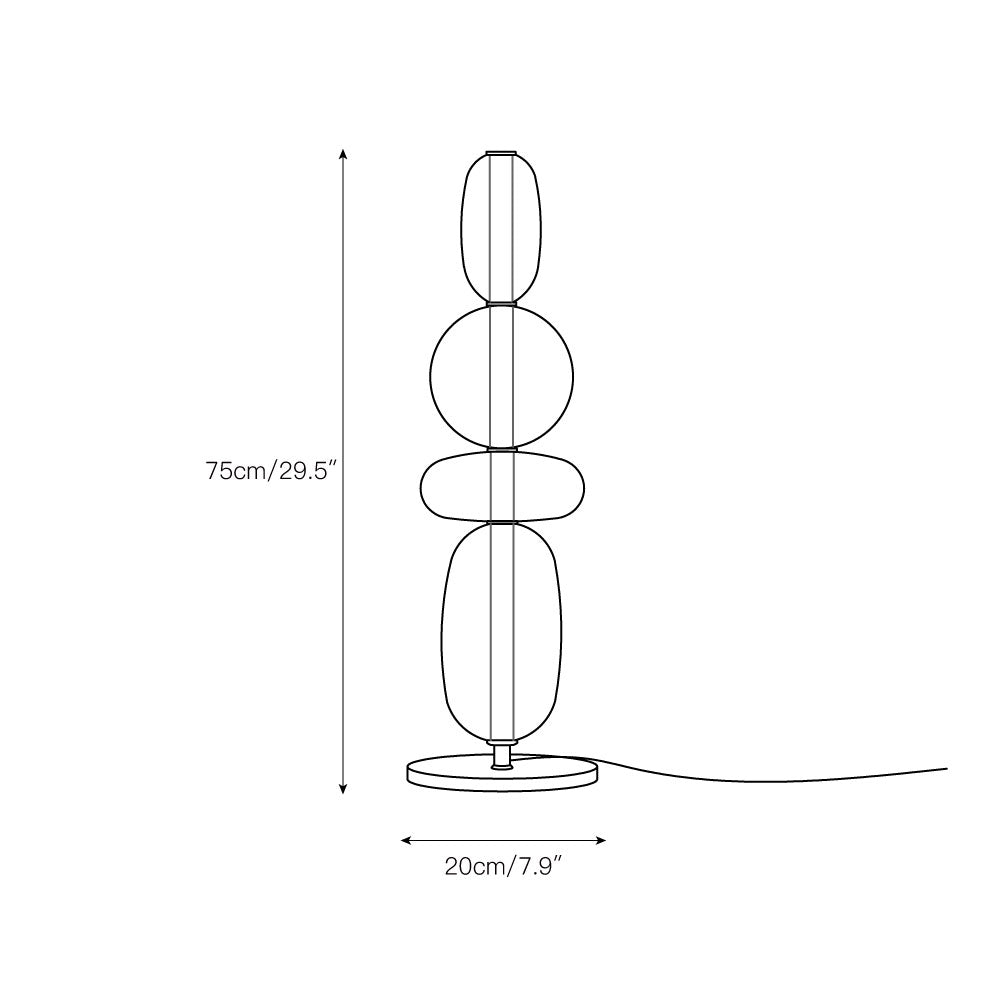 Lampe de table design en verre coloré, acrylique, LED à intensité variable avec télécommande, décorative et moderne pour une ambiance chaleureuse | Sansoti