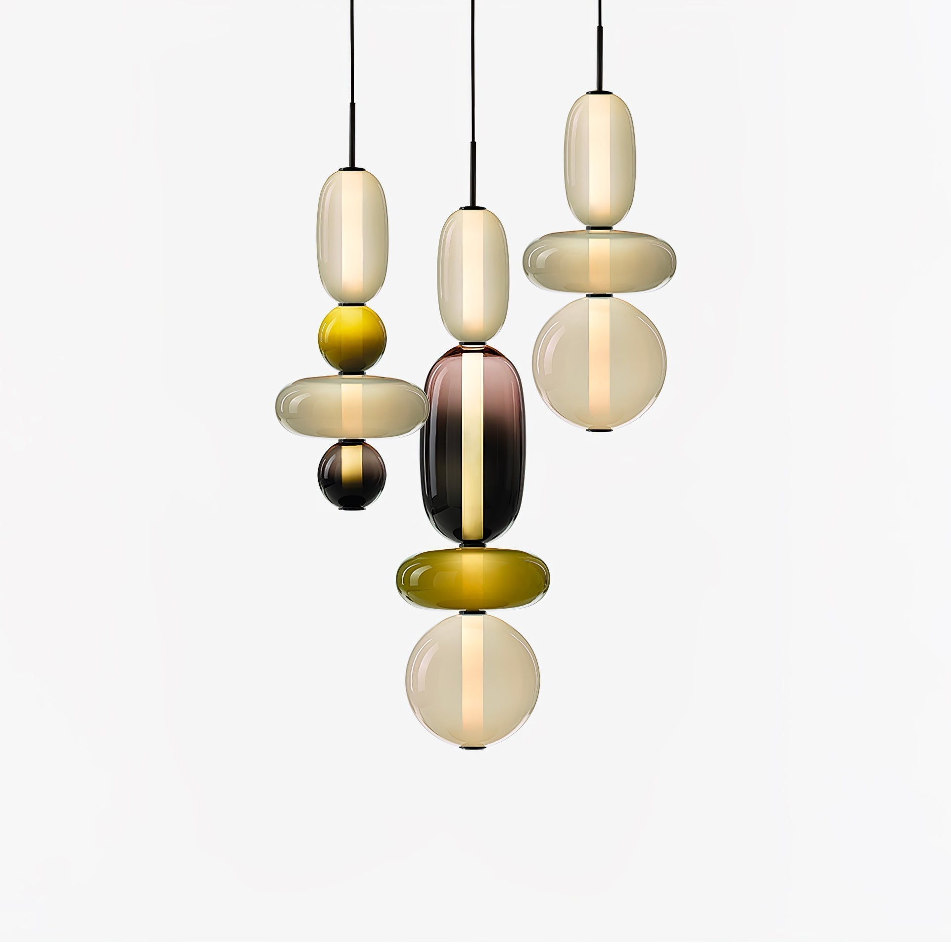Hanglamp Gekleurd Glas Acryl LED Dimbaar Metaal 16-18cm 8 Modellen Woonkamer Eetkamer Modern | Sansoti