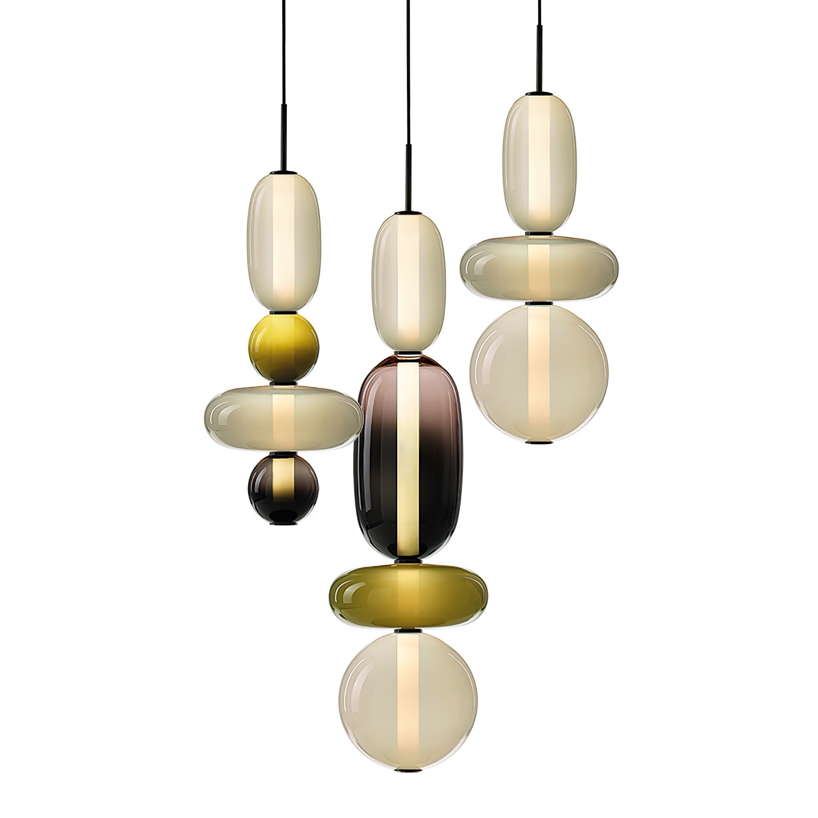 Hanglamp Gekleurd Glas Acryl LED Dimbaar Metaal 16-18cm 8 Modellen Woonkamer Eetkamer Modern | Sansoti