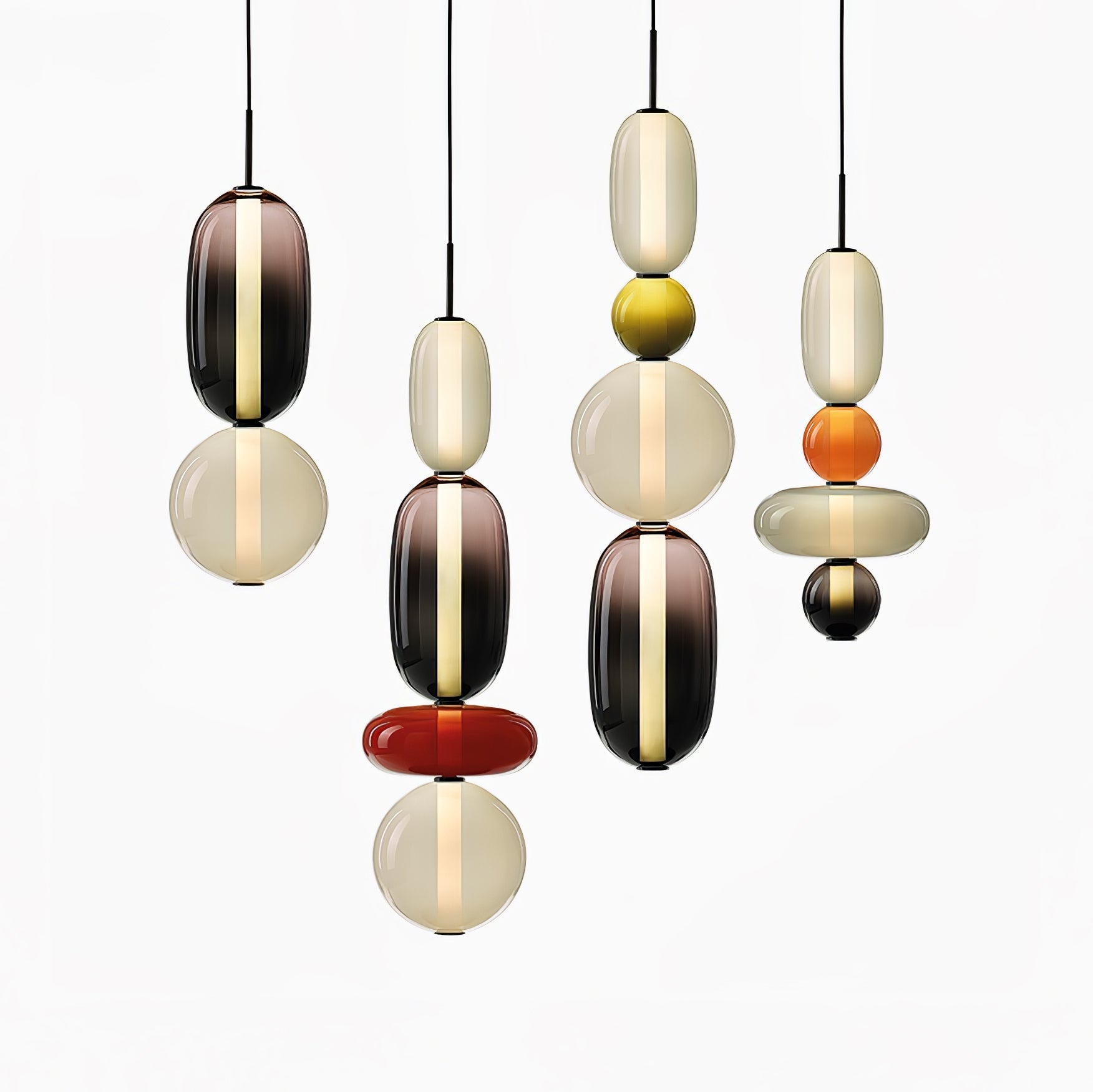 Hanglamp Gekleurd Glas Acryl LED Dimbaar Metaal 16-18cm 8 Modellen Woonkamer Eetkamer Modern | Sansoti