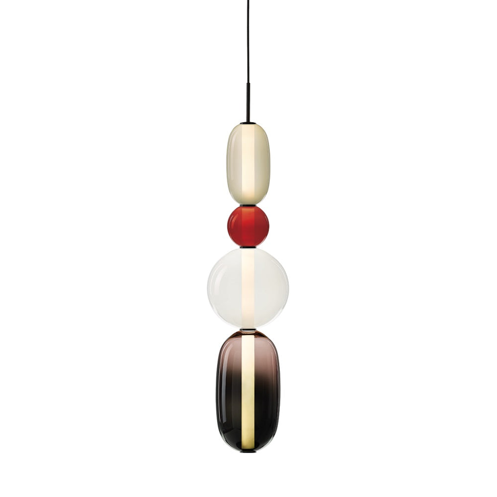 Glazen Hanglamp met Handgeblazen Kappen – Moderne Verlichting met Ambachtelijk Glaswerk | Sansoti