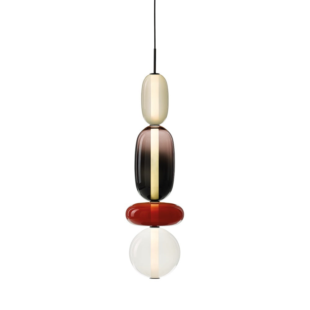 Glazen Hanglamp met Handgeblazen Kappen – Moderne Verlichting met Ambachtelijk Glaswerk | Sansoti