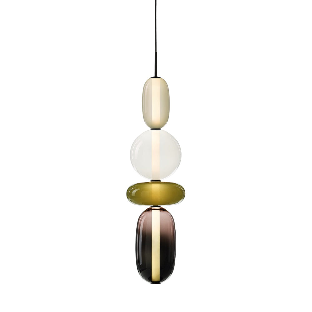 Glazen Hanglamp met Handgeblazen Kappen – Moderne Verlichting met Ambachtelijk Glaswerk | Sansoti