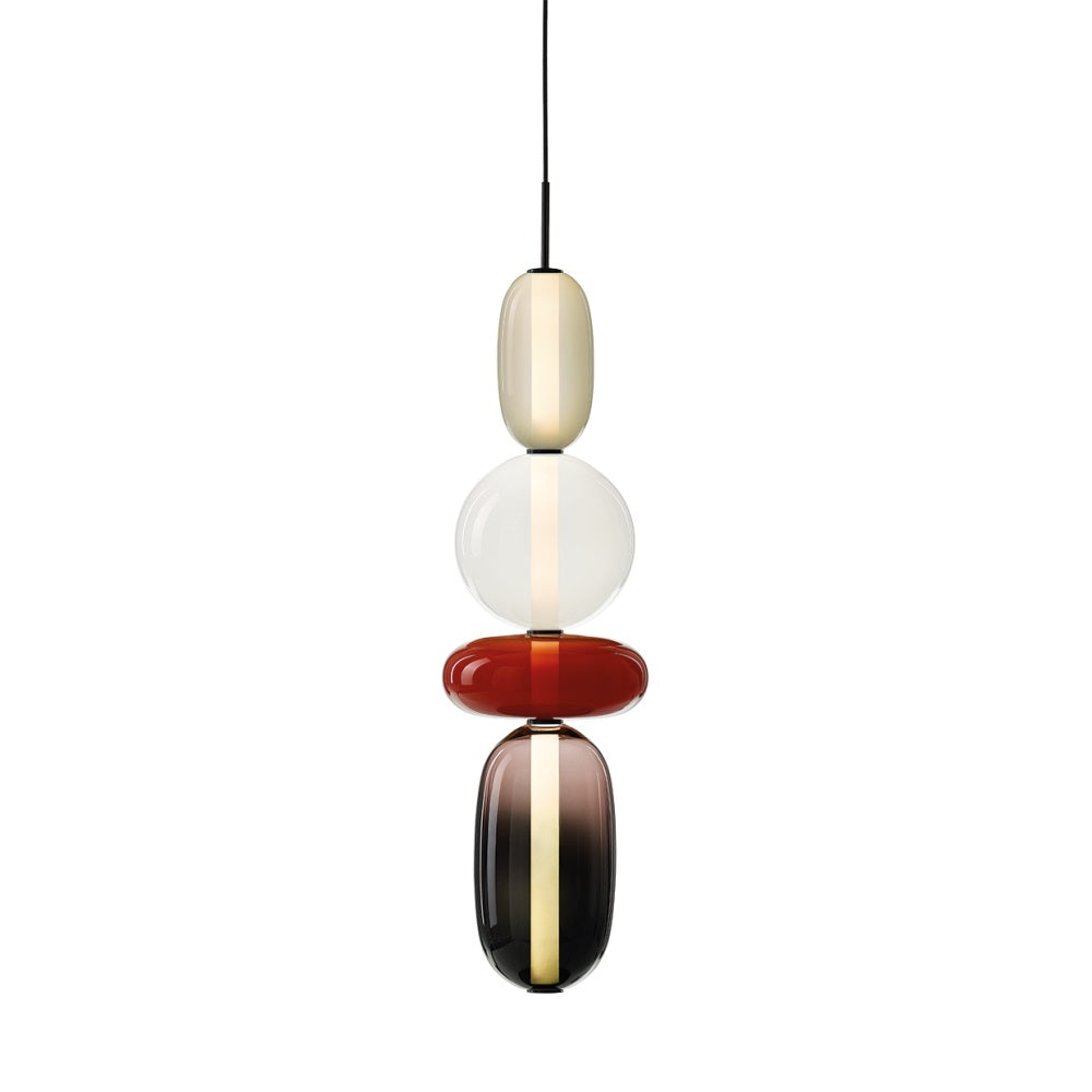 Glazen Hanglamp met Handgeblazen Kappen – Moderne Verlichting met Ambachtelijk Glaswerk | Sansoti