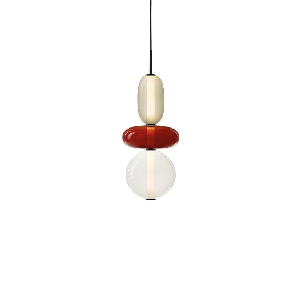 Glazen Hanglamp met Handgeblazen Kappen – Moderne Verlichting met Ambachtelijk Glaswerk | Sansoti