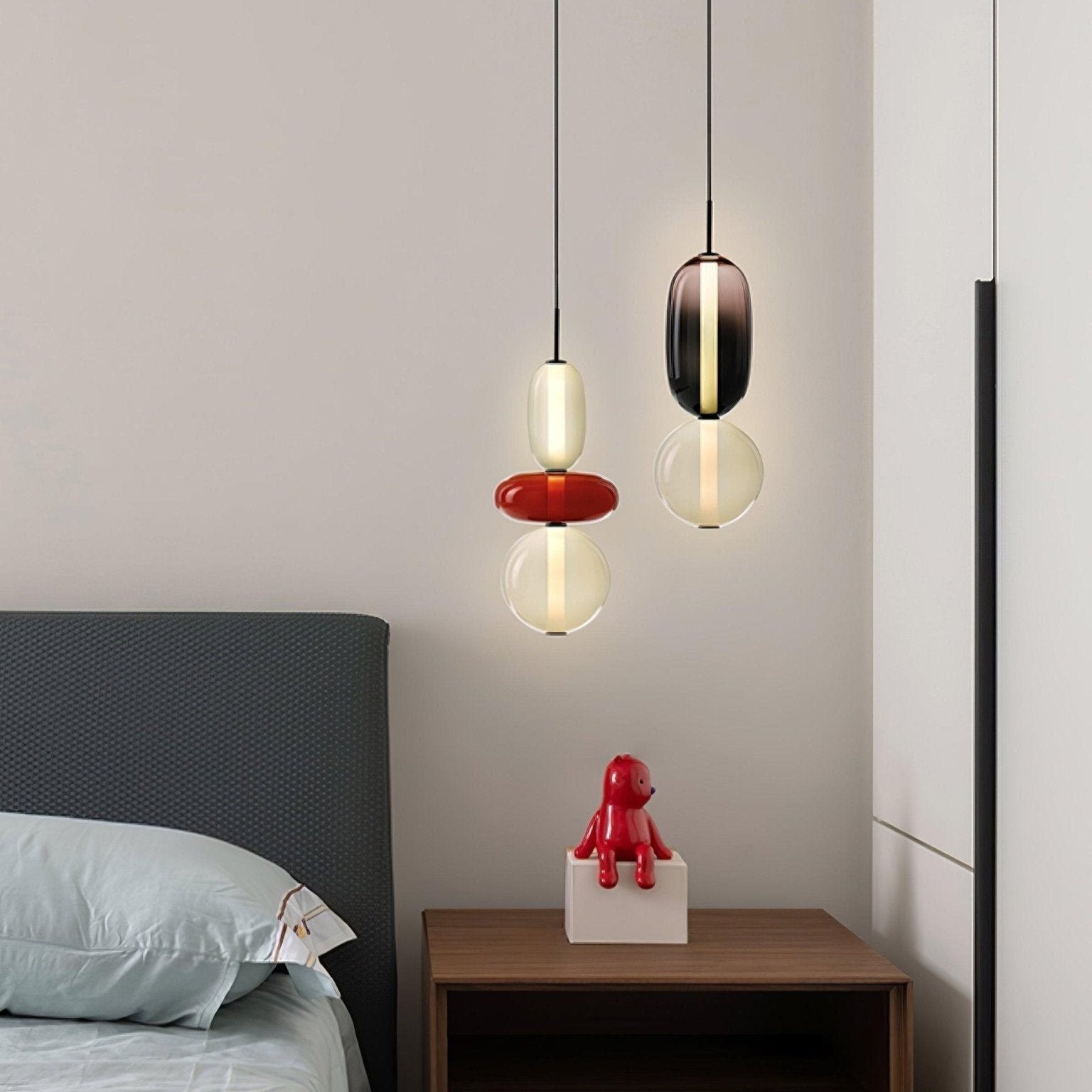 Hanglamp Gekleurd Glas Acryl LED Dimbaar Metaal 16-18cm 8 Modellen Woonkamer Eetkamer Modern | Sansoti