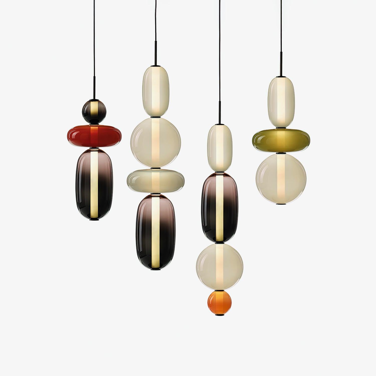 Hanglamp Gekleurd Glas Acryl LED Dimbaar Metaal 16-18cm 8 Modellen Woonkamer Eetkamer Modern | Sansoti