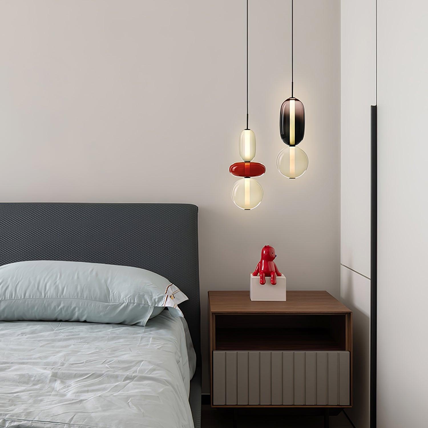 Hanglamp Gekleurd Glas Acryl LED Dimbaar Metaal 16-18cm 8 Modellen Woonkamer Eetkamer Modern | Sansoti