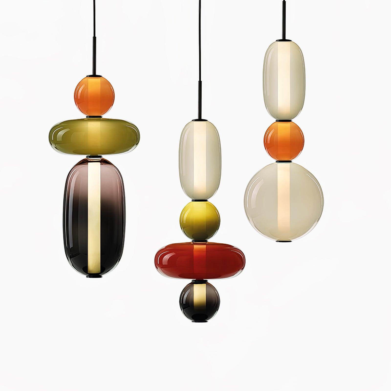 Hanglamp Gekleurd Glas Acryl LED Dimbaar Metaal 16-18cm 8 Modellen Woonkamer Eetkamer Modern | Sansoti