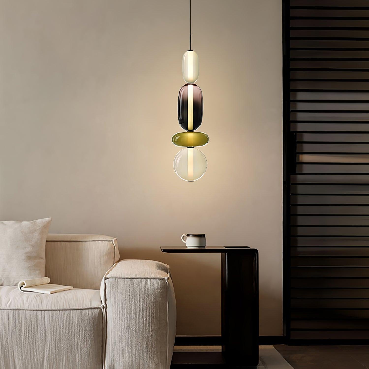 Hanglamp Gekleurd Glas Acryl LED Dimbaar Metaal 16-18cm 8 Modellen Woonkamer Eetkamer Modern | Sansoti