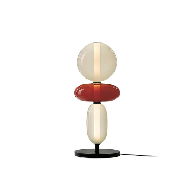 Lampe de table design en verre coloré, acrylique, LED à intensité variable avec télécommande, décorative et moderne pour une ambiance chaleureuse | Sansoti