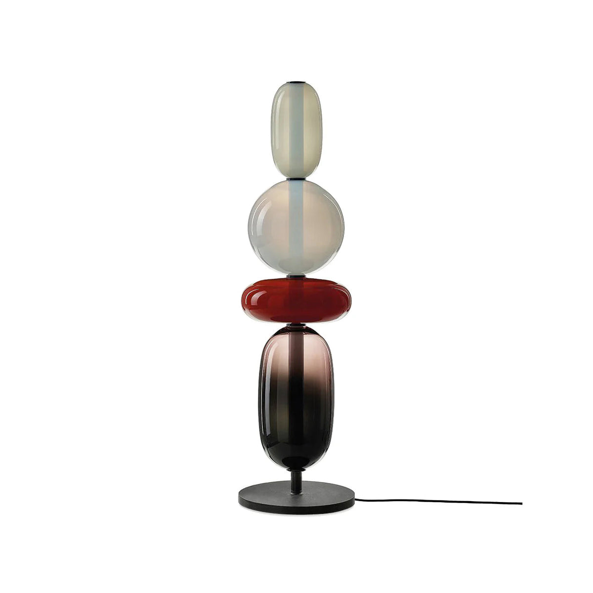 Lampe de table design en verre coloré, acrylique, LED à intensité variable avec télécommande, décorative et moderne pour une ambiance chaleureuse | Sansoti