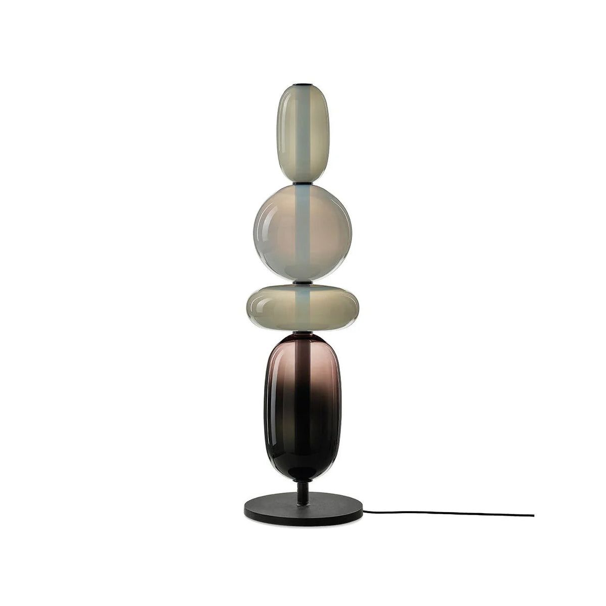 Lampe de table design en verre coloré, acrylique, LED à intensité variable avec télécommande, décorative et moderne pour une ambiance chaleureuse | Sansoti