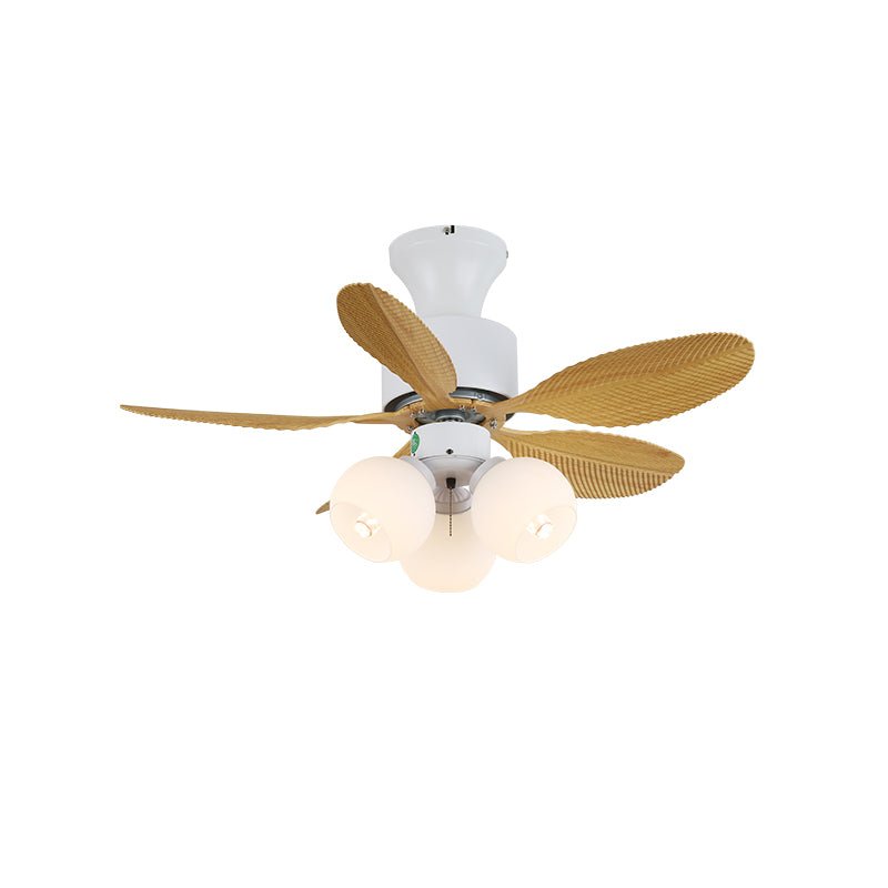 Plafondventilator met gekleurd glaslicht – Ø76cm dimbaar – 6 snelheden incl. afstandsbediening – stille motor – modern design voor woonkamer slaapkamer | Sansoti