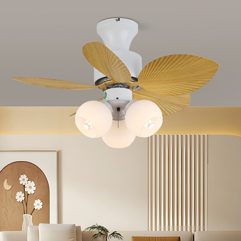 Plafondventilator met gekleurd glaslicht – Ø76cm dimbaar – 6 snelheden incl. afstandsbediening – stille motor – modern design voor woonkamer slaapkamer | Sansoti