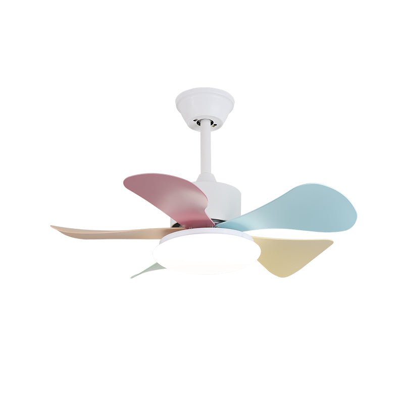 Plafondventilator met gekleurd glaslicht – Ø76cm dimbaar – 6 snelheden incl. afstandsbediening – stille motor – modern design voor woonkamer slaapkamer | Sansoti